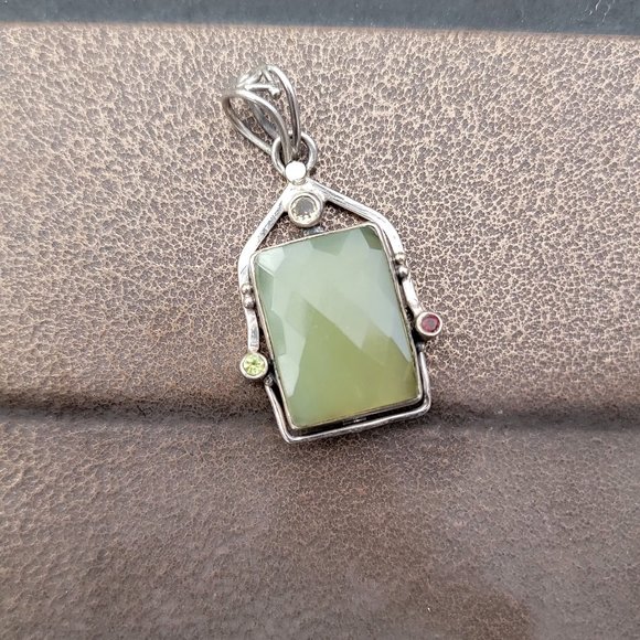 Stunning artisan handmade 925 sterling silver cushion cut chacelodony w/quartz - Picture 9 of 16